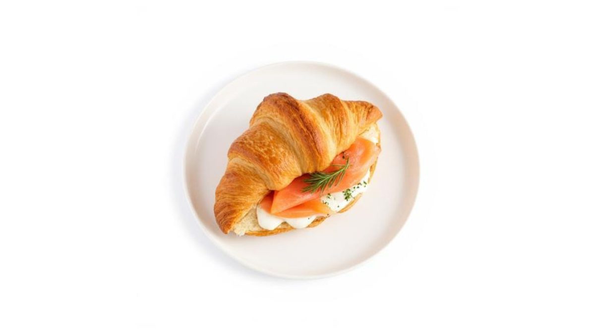 Croissant gerookte zalm