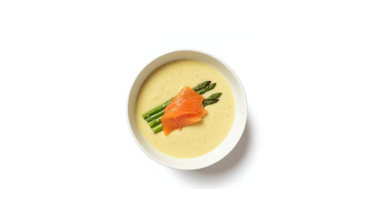 Aspergesoep met Gerookte Zalm