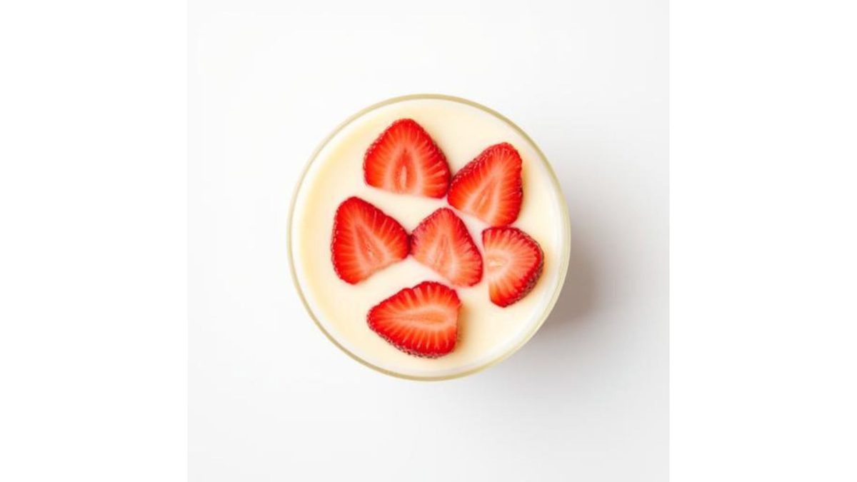 Vanille Panna Cotta met Aardbei